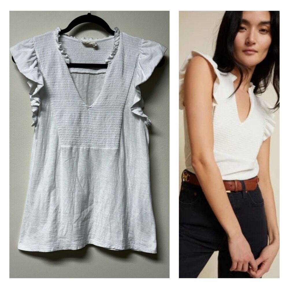 NATION LTD Habiba Fancy Tank in White, Sz L
